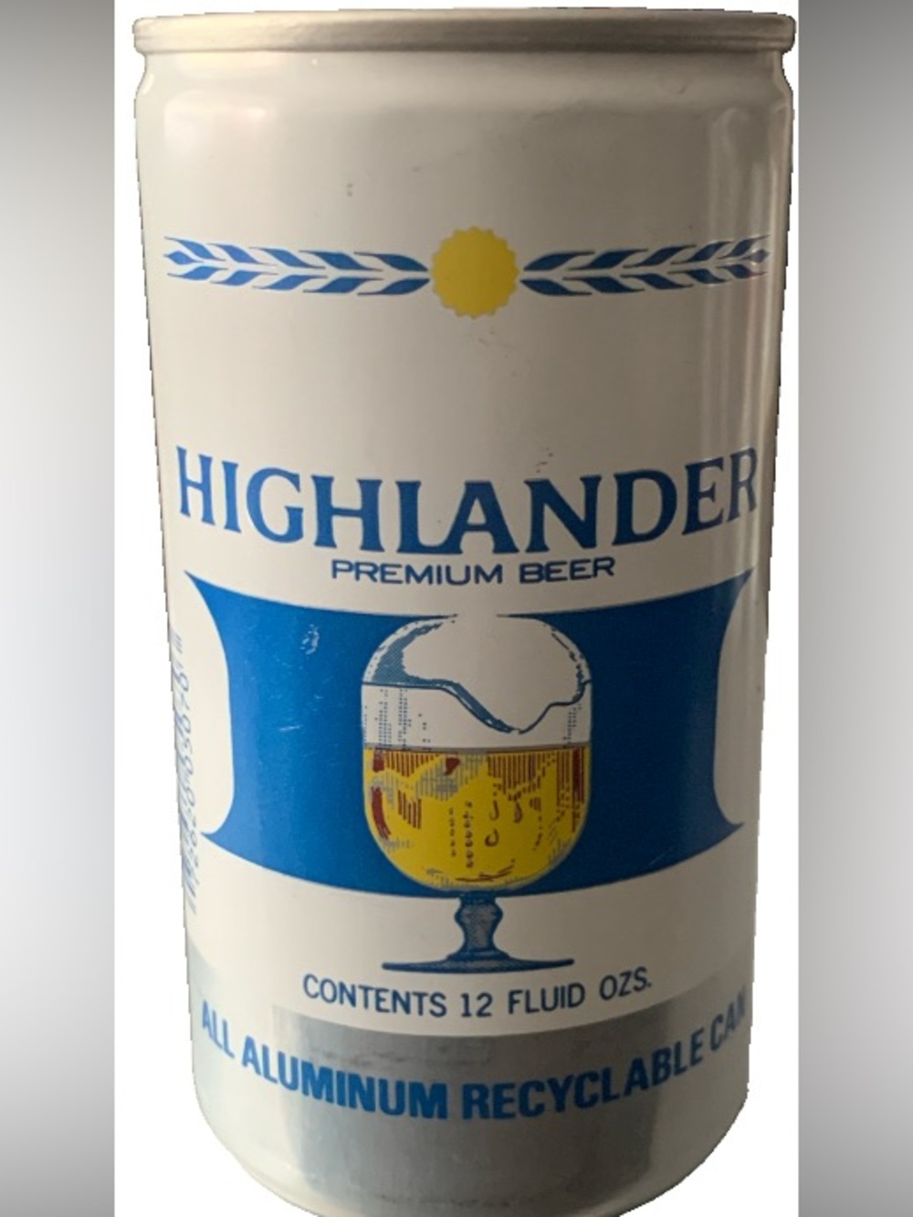 Vintage Beer Can Highlander Premium Beer Pull Tab Empty Aluminum Can